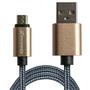 Дата кабель USB 2.0 AM to Micro 5P 1.0m Grey/Gold Grand-X (FM01GG) - 1