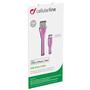 Дата кабель USB 2.0 AM to Lightning 1.0m pink Cellularline (USBDATACFLMFIIPH5P) - 2