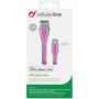 Дата кабель USB 2.0 AM to Lightning 1.0m pink Cellularline (USBDATACFLMFIIPH5P) - 3