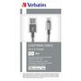 Дата кабель USB 2.0 AM to Lightning 1.0m grey Verbatim (48860) - 4