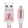 Дата кабель USB 2.0 AM to Micro 5P 1.0m Rose Golden ADATA (AMUCAL-100CMK-CRG) - 1
