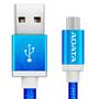 Дата кабель USB 2.0 AM to Micro 5P 1.0m Blue ADATA (AMUCAL-100CMK-CBL) - 1
