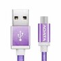Дата кабель USB 2.0 AM to Micro 5P 1.0m Purple ADATA (AMUCAL-100CMK-CPU) - 1