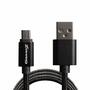 Дата кабель USB 2.0 AM to Micro 5P 1.0m Black/Black Grand-X (FM01BB) - 1
