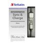 Дата кабель USB 2.0 AM to Lightning 0.3m silver Verbatim (48854) - 4