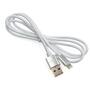 Дата кабель USB 2.0 AM to Lightning 1m nylon silver Vinga (VCPDCLNB1S) - 2