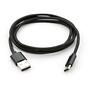 Дата кабель USB 2.0 AM to Type-C 1m nylon black Vinga (VCPDCTCNB1BK) - 4