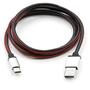 Дата кабель USB 2.0 AM to Type-C 1m pu leather black Vinga (VCPDCTCLS1BK) - 1