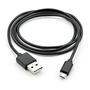 Дата кабель USB 2.0 AM to Micro 5P PVC 1m black Vinga (VCPDCM1BK) - 1