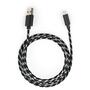 Дата кабель USB 2.0 AM to Micro 5P 2color nylon 1m black Vinga (VCPDCMBN31BK) - 4