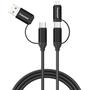 Дата кабель Tronsmart C4N1 4-in-1 USB Type-C Cable 1m Black (250290) - 1