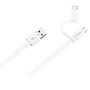 Дата кабель USB 2.0 AM to Micro 5P + Type-C 1.5m AP55S White Huawei (04071417_) - 1