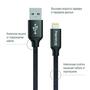 Дата кабель USB 2.0 AM to Lightning 1.0m black ColorWay (CW-CBUL004-BK) - 1 Дата кабель USB 2.0 AM to Lightning 1.0m black ColorWay (CW-CBUL004-BK) - 1