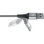 Дата кабель USB 2.0 AM to Lightning 1.0m MFI Flex Gray Pixus (4897058530971) - 2