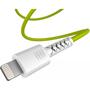Дата кабель USB 2.0 AM to Lightning 1.0m Soft white/lime Pixus (4897058531183) - 2
