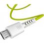 Дата кабель USB 2.0 AM to Micro 5P 1.0m Soft white/lime Pixus (4897058531176) - 1