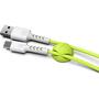 Дата кабель USB 2.0 AM to Type-C 1.0m Soft white/lime Pixus (4897058531169) - 2