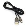 Дата кабель USB 2.0 AM to Micro 5P 1.0m 2-sides usb nylon black Vinga (VCPDCM2SNB1BK) - 2