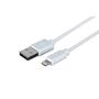 Дата кабель USB 2.0 AM to Lightning 1.0m white 2E (2E-CCLPVC-1MWT) - 1