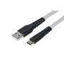 Дата кабель USB 2.0 AM to Type-C 1.0m Flat fabric urban, grey 2E (2E-CCTT-1MGR) - 1