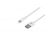 Дата кабель USB 2.0 AM to Lightning 1.0m 2.4A white 2E (2E-CCLAB-WT) - 1