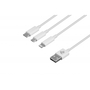 Дата кабель USB 2.0 AM to Lightning + Micro 5P + Type-C 1.2m white 2E (2E-CCMTLAB-WT) - 1 Дата кабель USB 2.0 AM to Lightning + Micro 5P + Type-C 1.2m white 2E (2E-CCMTLAB-WT) - 1