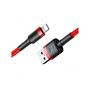 Дата кабель USB 2.0 AM to Lightning 1.0m Cafule 2.4A red+red Baseus (CALKLF-B09) - 2