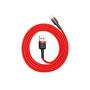 Дата кабель USB 2.0 AM to Lightning 1.0m Cafule 2.4A red+red Baseus (CALKLF-B09) - 3