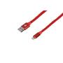 Дата кабель USB 2.0 AM to Lightning 1.0m Fur red 2E (2E-CCLAC-RED) - 1