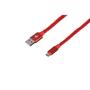 Дата кабель USB 2.0 AM to Micro 5P 1.0m Fur red 2E (2E-CCMTAC-RED) - 1