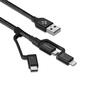 Дата кабель USB 2.0 AM to Lightning + Micro 5P + Type-C Essential black Spigen (000CB22774) - 2