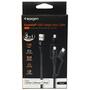 Дата кабель USB 2.0 AM to Lightning + Micro 5P + Type-C Essential black Spigen (000CB22774) - 5