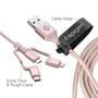 Дата кабель USB 2.0 AM to Lightning + Micro 5P + Type-C Essential gold Spigen (000CB23018) - 6