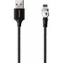 Дата кабель USB 2.0 AM to Lightning 1.0m Rotating magnetic Black Canyon (CNS-CFI8B) - 2