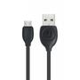 Дата кабель USB 2.0 AM to Micro 5P 1.0m Black Ergo (LM18) - 2
