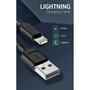 Дата кабель USB 2.0 AM to Lightning 1.0m Fast T-L829 Black T-Phox (T-L829 Black) - 4