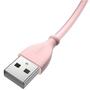 Дата кабель USB 2.0 AM to Lightning 1.0m Kitty T-L817 Pink T-Phox (T-L817 Pink) - 2