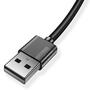 Дата кабель USB 2.0 AM to Type-C 0.3m Nets T-C801 Black T-Phox (T-C801(0.3) Black) - 3