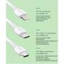 Дата кабель USB 2.0 AM to Lightning + Micro 5P + Type-C 1.2m White T-Phox (T-F831 White) - 5