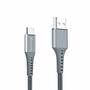 Дата кабель USB 2.0 AM to Type-C 1.2m Grey Grand-X (FC-12G) - 1