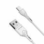 Дата кабель USB 2.0 AM to Type-C 1.0m White Grand-X (PC-03W) - 1