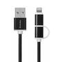 Дата кабель USB 2.0 AM to Lightning + Micro 5P ColorWay (CW-CBU2001-BK) - 2 Дата кабель USB 2.0 AM to Lightning + Micro 5P ColorWay (CW-CBU2001-BK) - 2