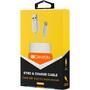 Дата кабель USB 2.0 AM to Lightning 1.0m White Canyon (CNE-CFI1W) - 1