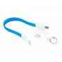 Дата кабель USB 2.0 AM to Micro 5P 0.18m blue Extradigital (KBU1785) - 1
