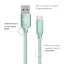 Дата кабель USB 2.0 AM to Micro 5P 2.0m mint ColorWay (CW-CBUM009-MT) - 1 Дата кабель USB 2.0 AM to Micro 5P 2.0m mint ColorWay (CW-CBUM009-MT) - 1
