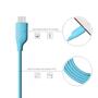 Дата кабель USB 2.0 AM to Micro 5P 1.2m Blue Puridea (L02-USB Blue) - 2