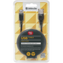Дата кабель USB 2.0 AM to Type-C 1.0m USB09-03PRO black Defender (87492) - 2