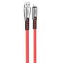 Дата кабель USB 2.0 AM to Lightning 1.0m zinc alloy red ColorWay (CW-CBUL010-RD) - 1