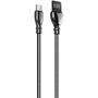 Дата кабель USB 2.0 AM to Type-C 1.0m metal spring black ColorWay (CW-CBUC015-BK) - 1