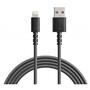 Дата кабель USB 2.0 AM to Lightning 1.8m Powerline Select+ Black Anker (A8013H11) - 1